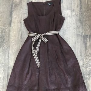 Cute linen dress with bow detail.